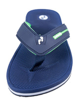 Voyage Mens Flip Flops (Navy/Green)