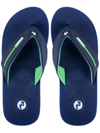 Voyage Mens Flip Flops (Navy/Green)