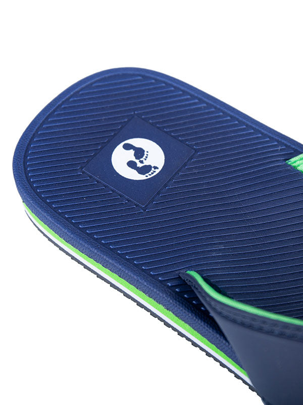 Voyage Mens Flip Flops (Navy/Green)