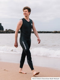 Two Bare Feet Enduro Sleeveless 2.5mm Mens Mesh Surf Suit (Black)