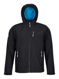 Mens Sherpa Lined Waterproof Jacket (Black/Blue)