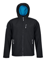Mens Sherpa Lined Waterproof Jacket (Black/Blue)