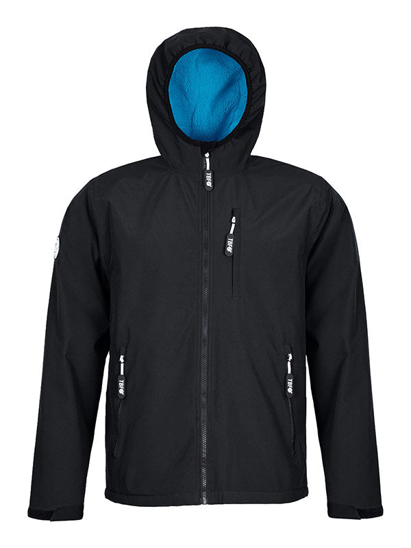 Mens Sherpa Lined Waterproof Jacket (Black/Blue)
