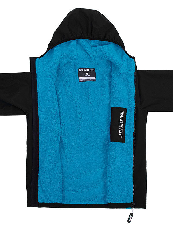 Mens Sherpa Lined Waterproof Jacket (Black/Blue)