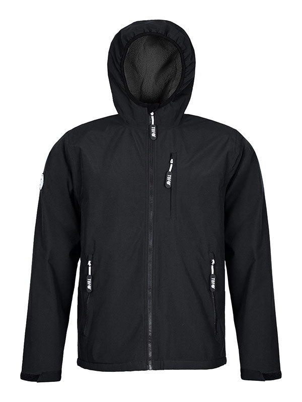 Mens Sherpa Lined Waterproof Jacket (Black/Charcoal)