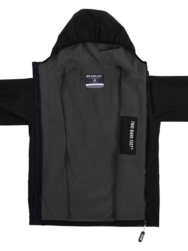 Mens Sherpa Lined Waterproof Jacket (Black/Charcoal)