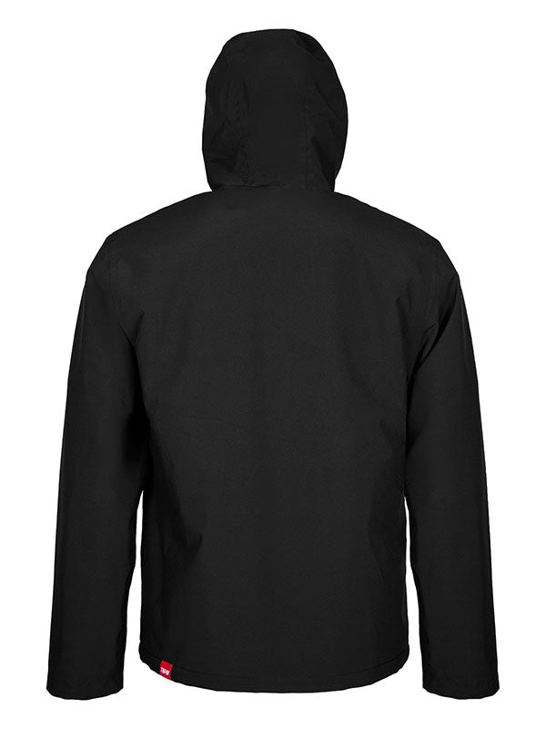 Mens Sherpa Lined Waterproof Jacket (Black/Red)