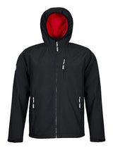 Mens Sherpa Lined Waterproof Jacket (Black/Red)