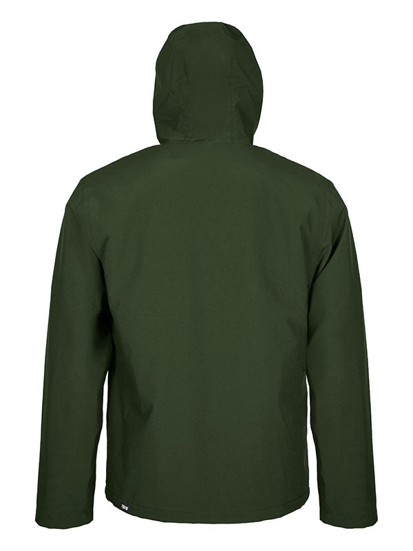 Mens Sherpa Lined Waterproof Jacket (Forest/Charcoal)