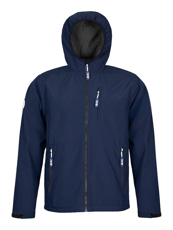 Mens Sherpa Lined Waterproof Jacket (Marine Blue/Charcoal)