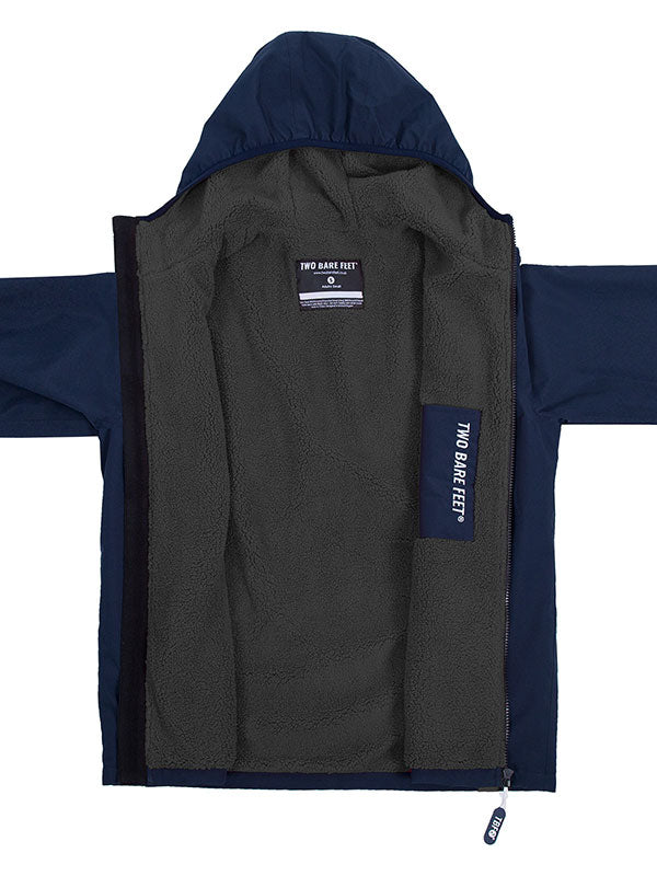 Mens Sherpa Lined Waterproof Jacket (Marine Blue/Charcoal)