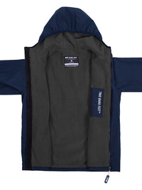 Mens Sherpa Lined Waterproof Jacket (Marine Blue/Charcoal)