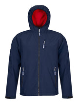 Mens Sherpa Lined Waterproof Jacket (Marine Blue/Red)