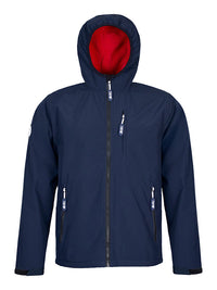 Mens Sherpa Lined Waterproof Jacket (Marine Blue/Red)