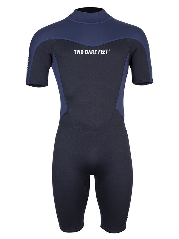 Two Bare Feet SupaFlex 3/2mm Mens Shorty Wetsuit (NavyBlack)