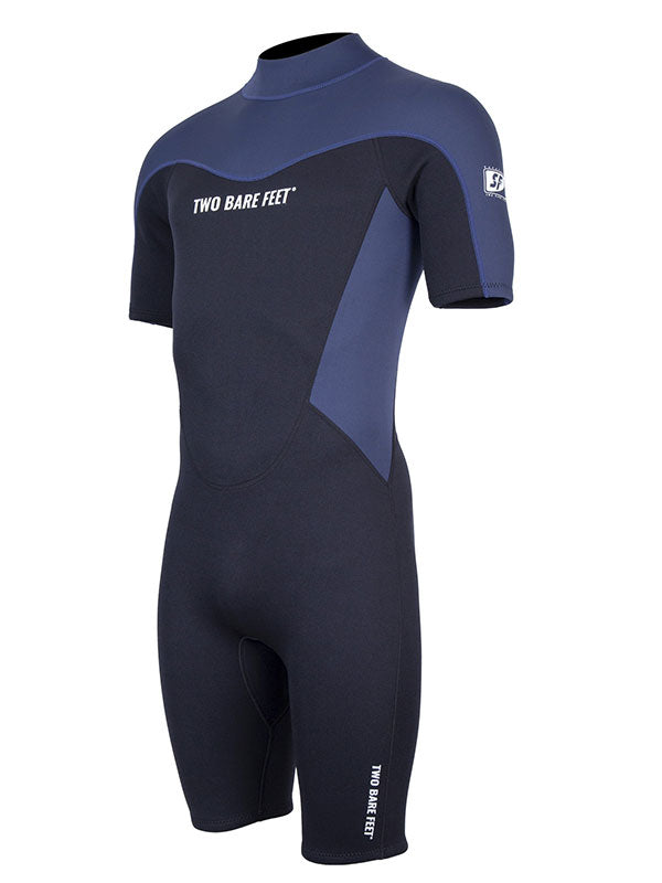 Two Bare Feet SupaFlex 3/2mm Mens Shorty Wetsuit (NavyBlack)