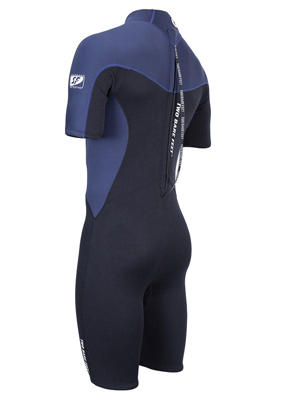 Two Bare Feet SupaFlex 3/2mm Mens Shorty Wetsuit (NavyBlack)