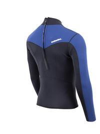 Two Bare Feet Mens Aspect Back Zip 2.5mm Wetsuit Jacket (Black/Blue)