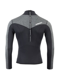 Two Bare Feet Mens Aspect Back Zip 2.5mm Wetsuit Jacket & Pants Set (Black/Grey)
