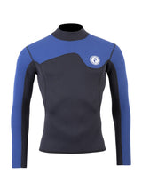 Two Bare Feet Mens Aspect Back Zip 2.5mm Wetsuit Jacket & Shorts Set (Black/Blue)