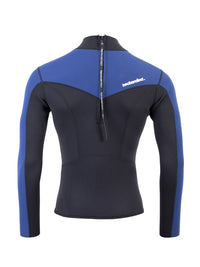 Two Bare Feet Mens Aspect Back Zip 2.5mm Wetsuit Jacket & Shorts Set (Black/Blue)