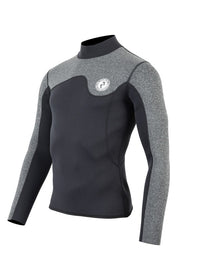 Two Bare Feet Mens Aspect Back Zip 2.5mm Wetsuit Jacket (Black/Grey)