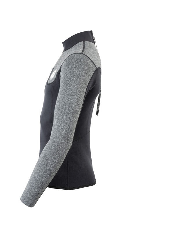 Two Bare Feet Mens Aspect Back Zip 2.5mm Wetsuit Jacket (Black/Grey)