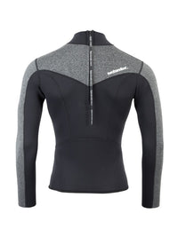 Two Bare Feet Mens Aspect Back Zip 2.5mm Wetsuit Jacket (Black/Grey)