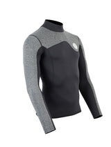 Two Bare Feet Mens Aspect Back Zip 2.5mm Wetsuit Jacket (Black/Grey)
