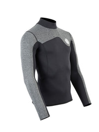 Two Bare Feet Mens Aspect Back Zip 2.5mm Wetsuit Jacket (Black/Grey)