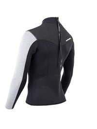 Two Bare Feet Mens Aspect Back Zip 2.5mm Wetsuit Jacket (Black/Grey/Grey)
