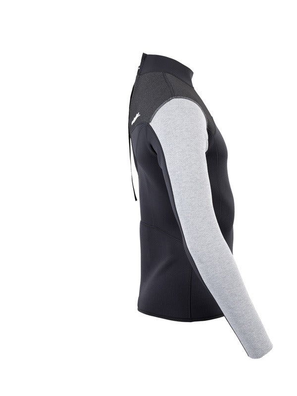 Two Bare Feet Mens Aspect Back Zip 2.5mm Wetsuit Jacket (Black/Grey/Grey)
