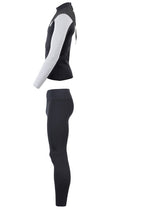 Two Bare Feet Mens Aspect Back Zip 2.5mm Wetsuit Jacket & Pants Set (Black/Grey/Grey)