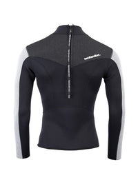 Two Bare Feet Mens Aspect Back Zip 2.5mm Wetsuit Jacket & Shorts Set (Black/Grey/Grey)