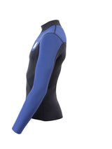 Two Bare Feet Mens Aspect Fleece Lined Zipless Thermal 2.5mm Superstretch Wetsuit Top (Black/Blue)