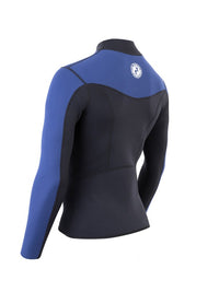 Two Bare Feet Mens Aspect Fleece Lined Zipless Thermal 2.5mm Superstretch Wetsuit Top (Black/Blue)