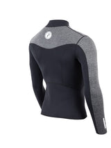Two Bare Feet Mens Aspect Fleece Lined Zipless Thermal 2.5mm Superstretch Wetsuit Top (Black/Grey)