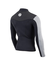 Two Bare Feet Mens Aspect Fleece Lined Zipless Thermal 2.5mm Superstretch Wetsuit Top (Black/Grey/Grey)