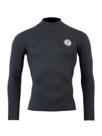 Two Bare Feet Mens Aspect Fleece Lined Zipless Thermal 2.5mm Superstretch Wetsuit Top (Black)