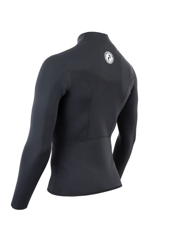 Two Bare Feet Mens Aspect Fleece Lined Zipless Thermal 2.5mm Superstretch Wetsuit Top (Black)