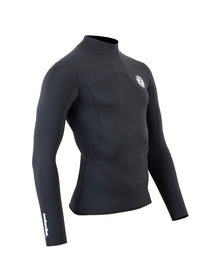 Two Bare Feet Mens Aspect Fleece Lined Zipless Thermal 2.5mm Superstretch Wetsuit Top (Black)