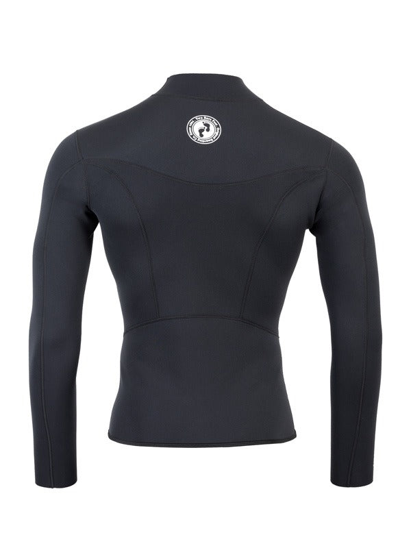 Two Bare Feet Mens Aspect Fleece Lined Zipless Thermal 2.5mm Superstretch Wetsuit Top & Pants Set (Black)