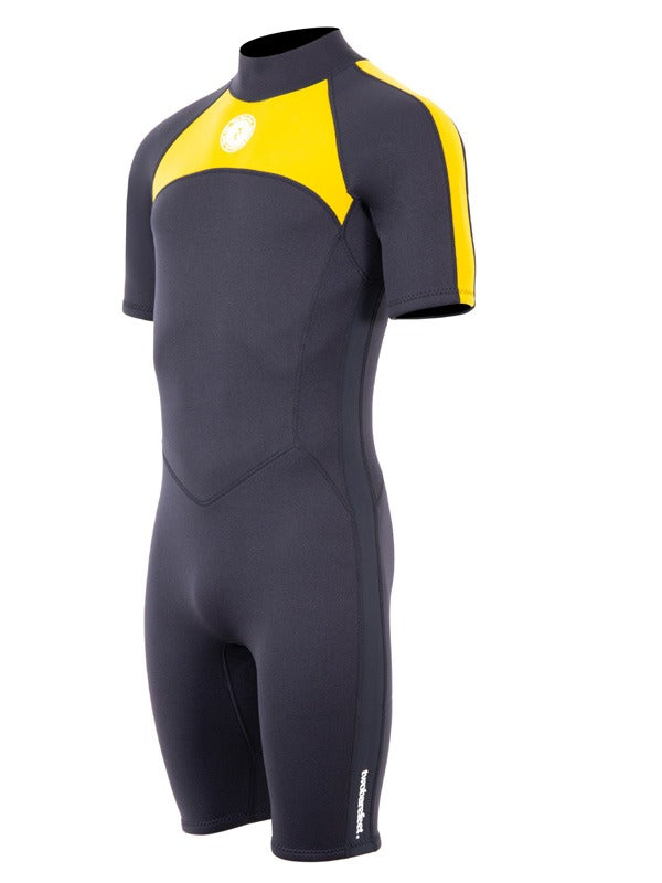 Two Bare Feet Flare 2.5mm Mens Superstretch Shorty Wetsuit (Yellow)
