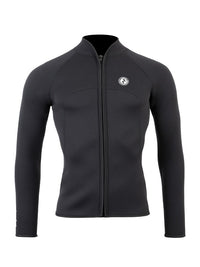 Heritage 3mm Full Zip Long Sleeve Wetsuit Jacket (Black)-3XL