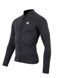 Heritage 3mm Full Zip Long Sleeve Wetsuit Jacket (Black)-2XS