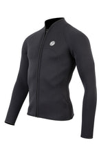 Heritage 3mm Full Zip Long Sleeve Wetsuit Jacket (Black)-3XL