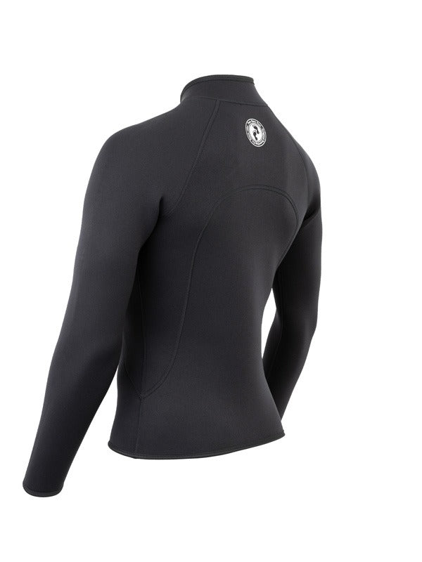 Heritage 3mm Full Zip Long Sleeve Wetsuit Jacket (Black)-XS