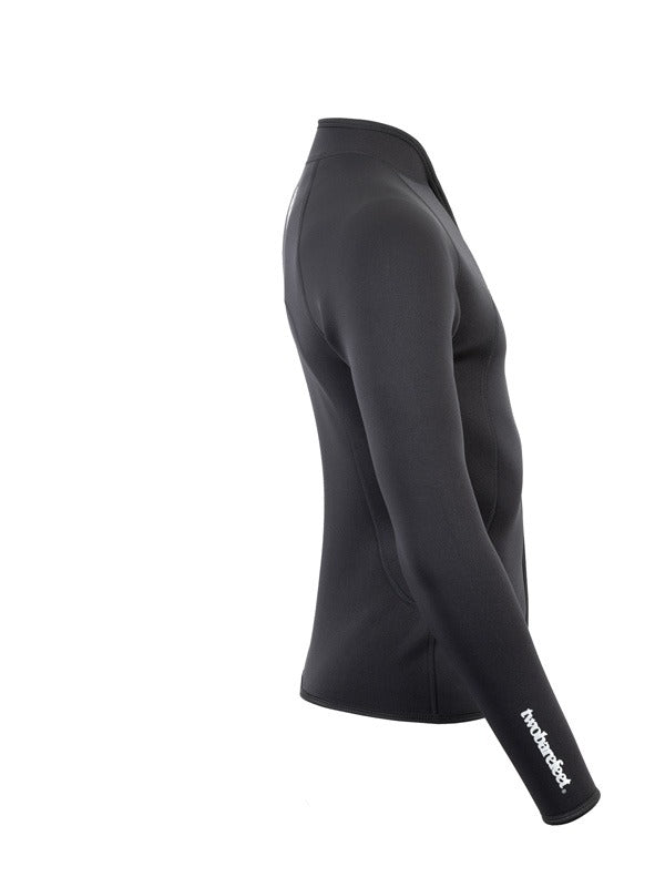 Heritage 3mm Full Zip Long Sleeve Wetsuit Jacket (Black)-XS