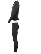 Two Bare Feet Mens Heritage Full Zip 3mm Wetsuit Jacket & Pants Set (Black)