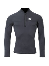 Two Bare Feet Mens Heritage 3mm Half Zip Long Sleeve Wetsuit Jacket (Black)